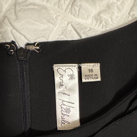 Emma & Michele Black Ruffled Mini Dress - Picture 5 of 8